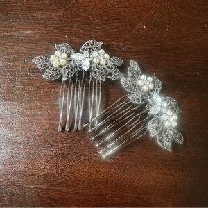 Set of Two Vintage Hair Combs